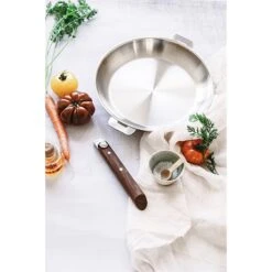 Poignée Amovible Casteline En Bois De Noyer -Ustensiles De Cuisine Boutique 01926 1 2 Poignee amovible Casteline en bois de noyer Cristel