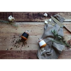 Moulin à Sel En Bois Effet Cuir Blanc -Ustensiles De Cuisine Boutique 200030 4 1 Moulin a sel en bois effet cuir blanc Ogo