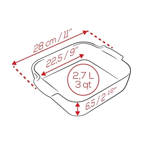 Peugeot Plat Four Carré Céramique écru 28 Cm 4 Peugeot Plat Four Carré Céramique écru 28 Cm – Image 2