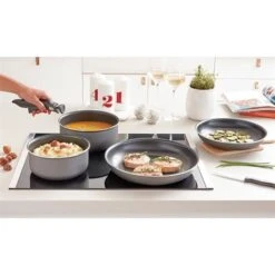 Set 2 Poêles Et 2 Casseroles Anti-adhésives Délice Et Manche Amovible -Ustensiles De Cuisine Boutique 20215 4 3 Set 2 poeles et 2 casseroles anti adhesives Delice et manche amovible Mathon