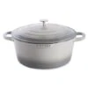 Cocotte Légère Ronde En Fonte D'aluminium 28 Cm 6,7 L Coloris Gris