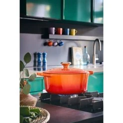 Le Creuset Cocotte Fonte Rond 24 Cm Volcanique -Ustensiles De Cuisine Boutique 213180 3 3 Cocotte fonte rond 24 cm volcanique Le Creuset