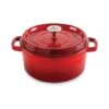 Cocotte En Fonte Ronde 24 Cm 3,7 L Rouge