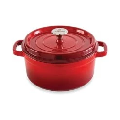 Cocotte En Fonte Ronde 24 Cm 3,7 L Rouge