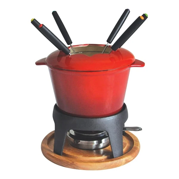 Service à Fondue 6 Personnes En Fonte Rouge 385050 3 Service à Fondue 6 Personnes En Fonte Rouge 385050