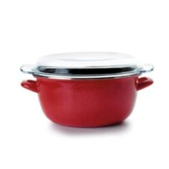 Ibili Friteuse En Acier émaillé Avec Panier Et Couvercle 24 Cm