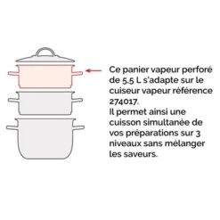 Panier Pour Cuiseur Vapeur Inox 26 Cm -Ustensiles De Cuisine Boutique 274019 2 5 Panier pour cuiseur vapeur inox 26 cm Mathon