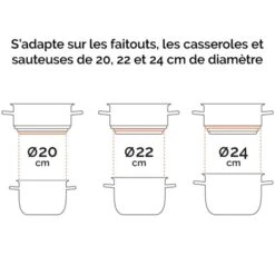 Panier Vapeur Multidiamètre 20, 22, 24 Cm -Ustensiles De Cuisine Boutique 274020 3 2 Panier vapeur multidiametre 20 22 24 cm Mathon