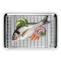 Nouvelles versions -Ustensiles De Cuisine Boutique 278034 1 1 Plat a four Smart Grill 36 x 25 cm avec grille Inoxriv