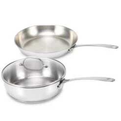 BEKA Lot Poêle Et Sauteuse Inox Belvia 24 Cm