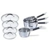 Lot 4 Casseroles + 4 Couvercles Rapid Cook 14 à 20 Cm -Ustensiles De Cuisine Boutique 279059 0 4 Lot 4 casseroles 4 couvercles Rapid Cook 14 a 20 cm Mathon