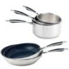 Batterie De Cuisine 5 Pièces Excell'Inox - 3 Casseroles Et 2 Poêles -Ustensiles De Cuisine Boutique 279100 0 3 Batterie de cuisine 5 pieces Excell Inox 3 casseroles et 2 poeles Mathon