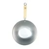 Wok Fond Plat 30 Cm Tôle Acier Blanche Be A Wok Star