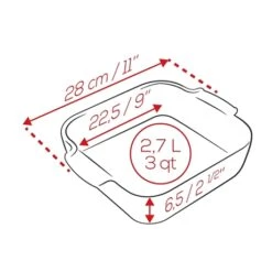 Nouvelles versions -Ustensiles De Cuisine Boutique 301325 1 2 Plat carre ceramique terracotta 28 cm Peugeot