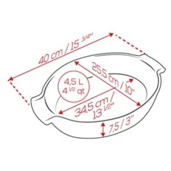 Nouvelles versions -Ustensiles De Cuisine Boutique 301333 1 1 Plat a four ovale Appolia 40 cm ecru Peugeot