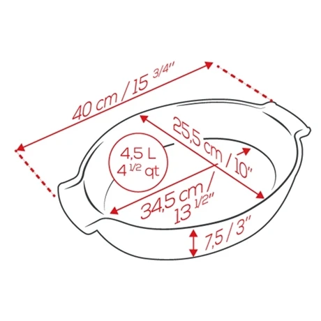 Peugeot Plat à Four Ovale Appolia 40 Cm Rouge 4 Peugeot Plat à Four Ovale Appolia 40 Cm Rouge – Image 2