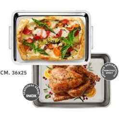 Plat à Four Inox Extra Profond Avec Couvercle Duplex 8 Plat à Four Inox Extra Profond Avec Couvercle Duplex -Ustensiles De Cuisine Boutique 371003 1 1 Plat a four Inox extra profond avec couvercle Duplex Inoxriv