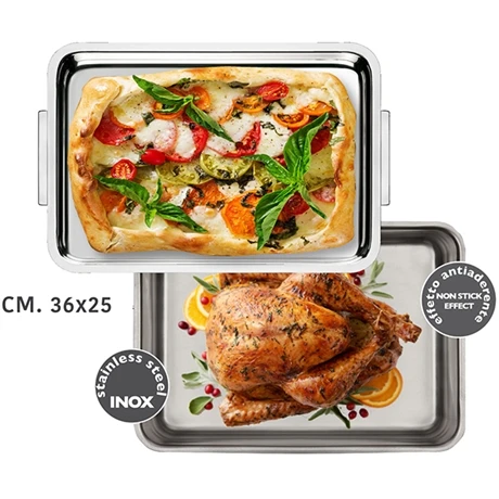 Plat à Four Inox Extra Profond Avec Couvercle Duplex 4 Plat à Four Inox Extra Profond Avec Couvercle Duplex – Image 2
