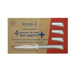 Opinel Coffret 4 Couteaux De Table Lame Micro-dentée 11 Cm Bon Appétit Plus Nuage