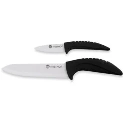 Set De 2 Couteaux En Céramique Avec Fourreaux -Ustensiles De Cuisine Boutique 42155 1 3 Set de 2 couteaux en ceramique avec fourreaux Mathon