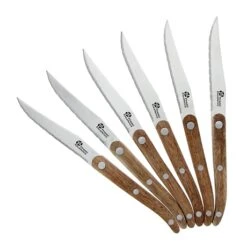 6 Couteaux à Steak Antik En Bois D’acacia Et Coffret Bois -Ustensiles De Cuisine Boutique 471051 2 1 6 couteaux a steak Antik en bois d acacia et coffret bois Pradel Excellence