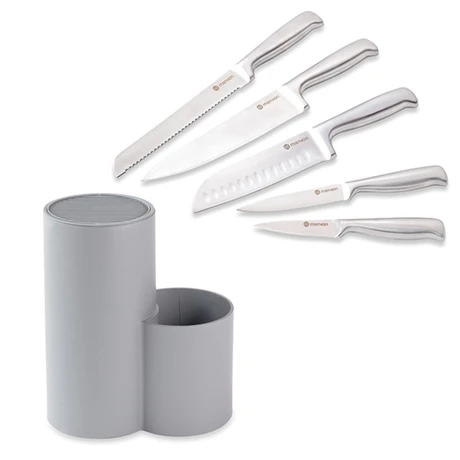 Lot Bloc Couteaux Universel Avec Porte-ustensiles Et Set De 5 Couteaux 3 Lot Bloc Couteaux Universel Avec Porte-ustensiles Et Set De 5 Couteaux