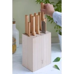 Opinel Bloc Pour 9 Couteaux En Hêtre -Ustensiles De Cuisine Boutique 480006 3 2 Bloc pour 9 couteaux en hetre Opinel