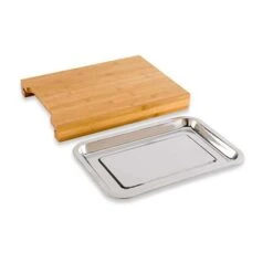 Planche à Découper Bambou 34 Cm Avec Bac Amovible Inox -Ustensiles De Cuisine Boutique 481016 2 4 Planche a decouper bambou 34 cm avec bac amovible inox Mathon