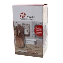 Bloc De 6 Couteaux Rustika -Ustensiles De Cuisine Boutique 482000 2 1 Bloc de 6 couteaux Rustika Pradel Excellence