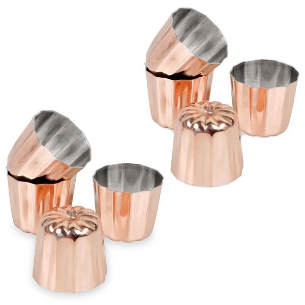 Patisse Lot De 8 Canelés Bordelais 3,5 Cm Cuivre 3 Patisse Lot De 8 Canelés Bordelais 3,5 Cm Cuivre