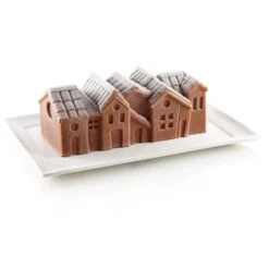 Silikomart Moule 3D Bûche Village Enneigé En Silicone