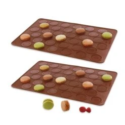 Lot 2 Flexi' Plaques Silicone 36 Coques Mini-macarons