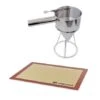 Lot Entonnoir à Piston Pro En Inox Et Tapis De Cuisson -Ustensiles De Cuisine Boutique 519073 0 1 Lot Entonnoir a piston pro en inox et tapis de cuisson Mathon