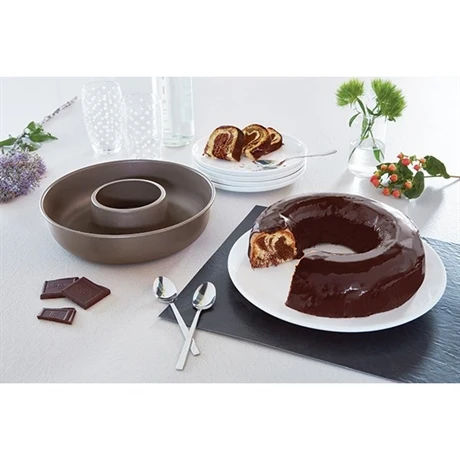 Moule à Savarin Ou Couronne Acier Revêtu Anti-adhérent 24 Cm 4 Moule à Savarin Ou Couronne Acier Revêtu Anti-adhérent 24 Cm – Image 2