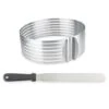 Set Couteau à Génoise Spatule à Glaçage Et Cercle à Trancher Extensible Inox -Ustensiles De Cuisine Boutique 579034 0 1 Set couteau a genoise spatule a glacage et cercle a trancher extensible inox Mathon