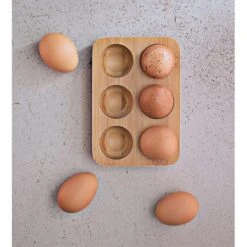 Plateau à Oeufs En Bambou Blanc -Ustensiles De Cuisine Boutique 601054 4 2 Plateau a oeufs en bambou blanc Pebbly
