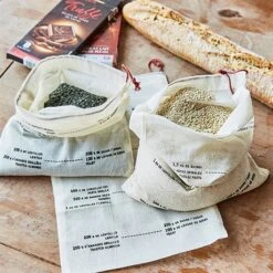 Set De 3 Sacs Coton Gradués 6 Set De 3 Sacs Coton Gradués -Ustensiles De Cuisine Boutique 603136 1 1 Set de 3 sacs coton gradues Elicuisine