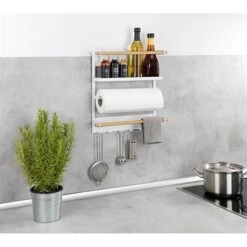 Étagère De Cuisine Magnétique Blanche -Ustensiles De Cuisine Boutique 603140 2 3 Etagere de cuisine magnetique blanche Wenko by Maximex