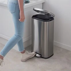 Poubelle De Cuisine En Inox 30 L -Ustensiles De Cuisine Boutique 604120 2 2 Poubelle de cuisine en inox 30 L Mathon