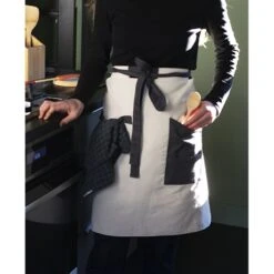 Tablier De Cuisine En Coton -Ustensiles De Cuisine Boutique 606099 2 1 Tablier de cuisine en coton Pebbly