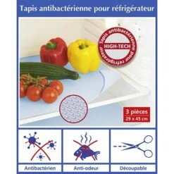 3 Tapis Antibactériens Pour Réfrigérateur -Ustensiles De Cuisine Boutique 60766 3 2 3 Tapis antibacteriens pour refrigerateur Wenko by Maximex