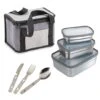 Kit Sac Isotherme, Set De Couverts Et 3 Lunch Box En Inox -Ustensiles De Cuisine Boutique 619007 0 1 Kit sac isotherme set de couverts et 3 lunch box en inox