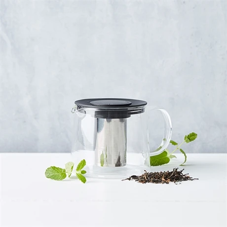 Théière En Verre Avec Filtre Inox 0,6 L Noir 4 Théière En Verre Avec Filtre Inox 0,6 L Noir – Image 2