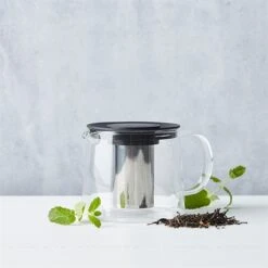 Théière En Verre Avec Filtre Inox 0,6 L Noir 8 Théière En Verre Avec Filtre Inox 0,6 L Noir -Ustensiles De Cuisine Boutique 623031 2 1 Theiere en verre avec filtre inox 0 6 L noir Point Virgule