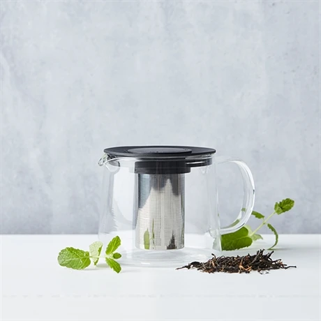 Théière En Verre Avec Filtre Inox 0,6 L Noir 5 Théière En Verre Avec Filtre Inox 0,6 L Noir – Image 3