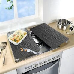 Set 2 Couvre-plaques Protection En Verre Motifs Ardoise -Ustensiles De Cuisine Boutique 62600 2 3 Set 2 couvre plaques protection en verre motifs Ardoise Wenko by Maximex
