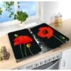 2 Couvre-plaques Protection Motif Coquelicots -Ustensiles De Cuisine Boutique 62612 0 3 2 couvre plaques protection motif coquelicots Wenko by Maximex