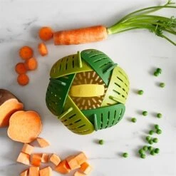 Joseph Joseph Panier Vapeur Pliable - Vert -Ustensiles De Cuisine Boutique 650119 2 1 Panier vapeur pliable Vert Joseph Joseph