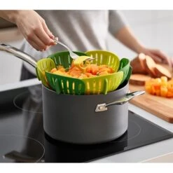 Joseph Joseph Panier Vapeur Pliable - Vert -Ustensiles De Cuisine Boutique 650119 4 1 Panier vapeur pliable Vert Joseph Joseph