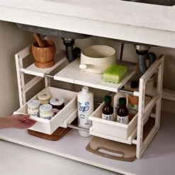 Rangement Sous évier Extensible -Ustensiles De Cuisine Boutique 653463 3 4 Rangement sous evier extensible